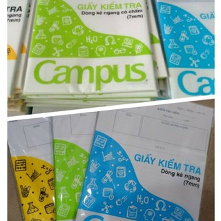  [GIẢM SỐC] tập giấy kiểm tra cấp 2 Campus ( 25 tờ đôi ) [GIÁ BUÔN]