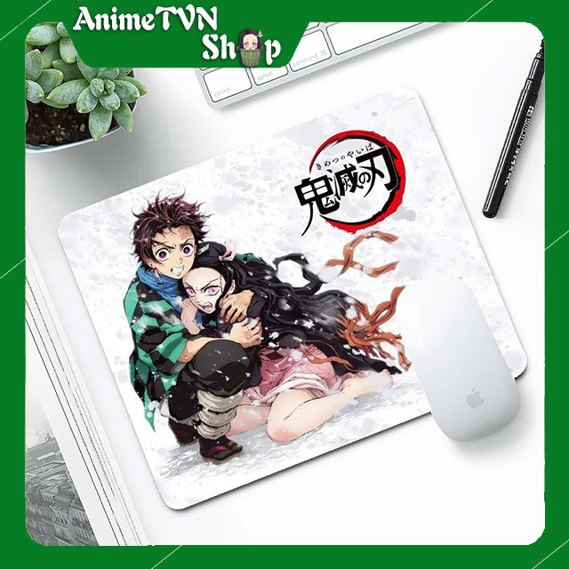 Miếng lót chuột hình Anime/Manga Kimetsu No Yaiba - Hàng cao cấp từ cao su thiên nhiên (24 x 20 x 0.2)