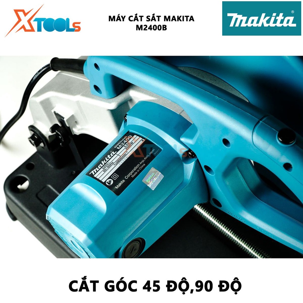 Máy cắt sắt bàn Makita M2400B | máy cắt kim loại công suất 2000W đường kính đá cắt 355mm tốc độ không tải 3800rpm
