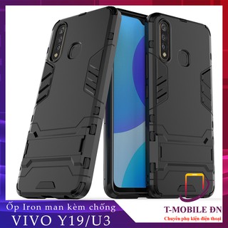 Ốp lưng Vivo Y19/ Vivo U3 iron man chống sốc có giá đỡ xem video tiện lợi