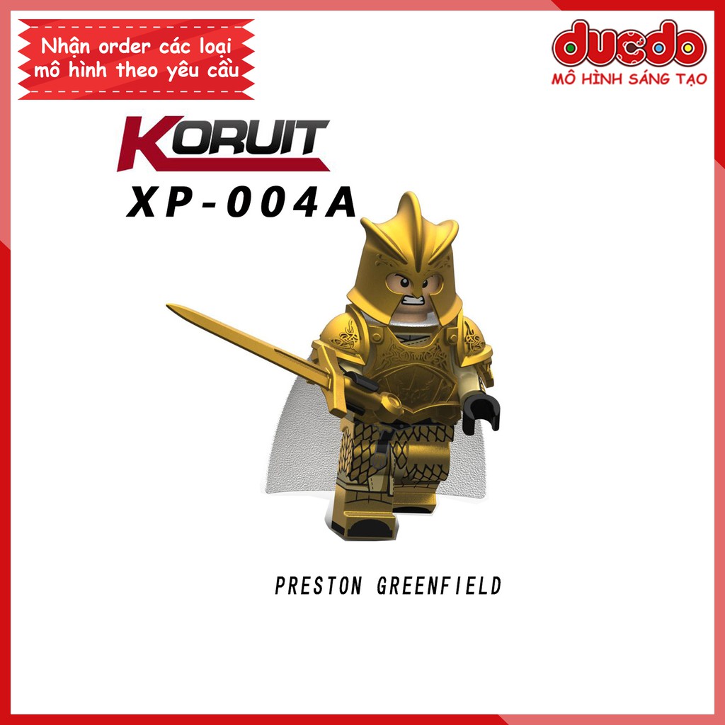 Minifigures lính trung cổ Trò chơi vương quyền - Đồ chơi Lắp ghép Xếp hình Mini Game of Thrones Koruit Mô hình KT1001