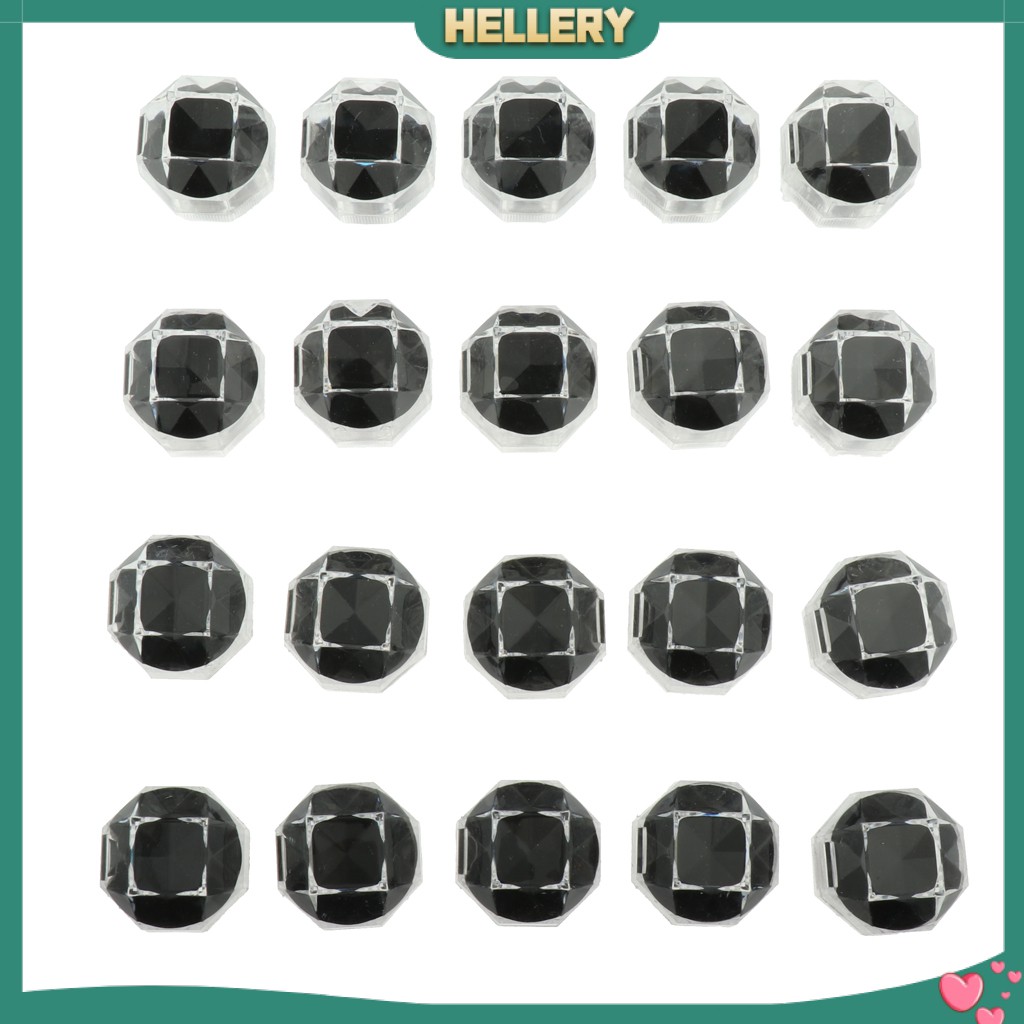 Set 20 Hộp Đựng Nhẫn Bằng Nhựa Acrylic Trong Suốt Màu Đen