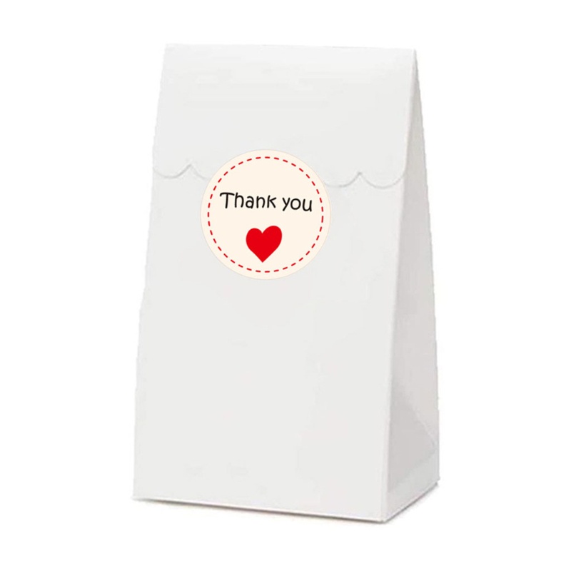 Cuộn 500 Nhãn Dán Tròn In Chữ Thank You Dùng Trang Trí Quà Tặng