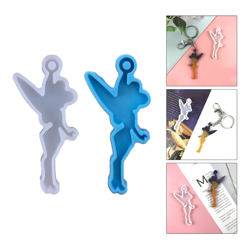 Khuôn Silicone Làm Móc Khóa Hình Hoa Thủy Tinh Sáng Tạo