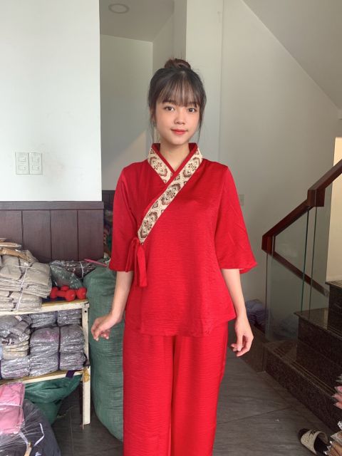 Thời trang nữ cao cấp, áo lụa , đồ lam đi chùa