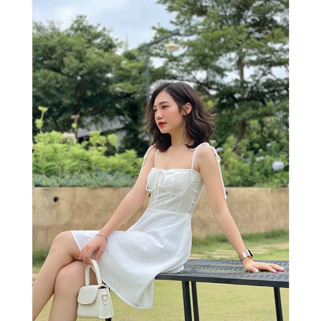 Đầm hai dây cúp ngực_NACY_ngắn