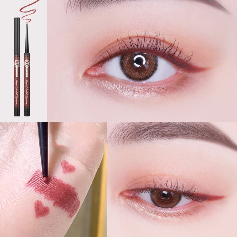 Bút Kẻ Mắt Gemeng Làm Sạch Sâu Chống Thấm Nước Không Nhòe Màu Trắng Sữa Cho Người Mới Bắt Đầu JP5