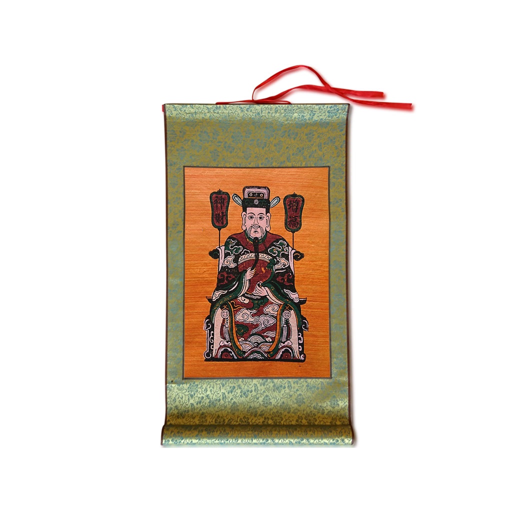 Tranh Đông Hồ Thần Tài Bồi Lụa - Dong ho folk paintings