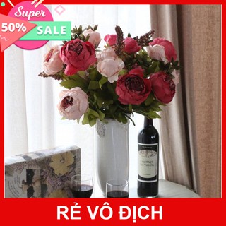 [hoa lụa]Hoa mẫu đơn cỡ lớn Cao Cấp loại 1 [T7S27.1-2019]]