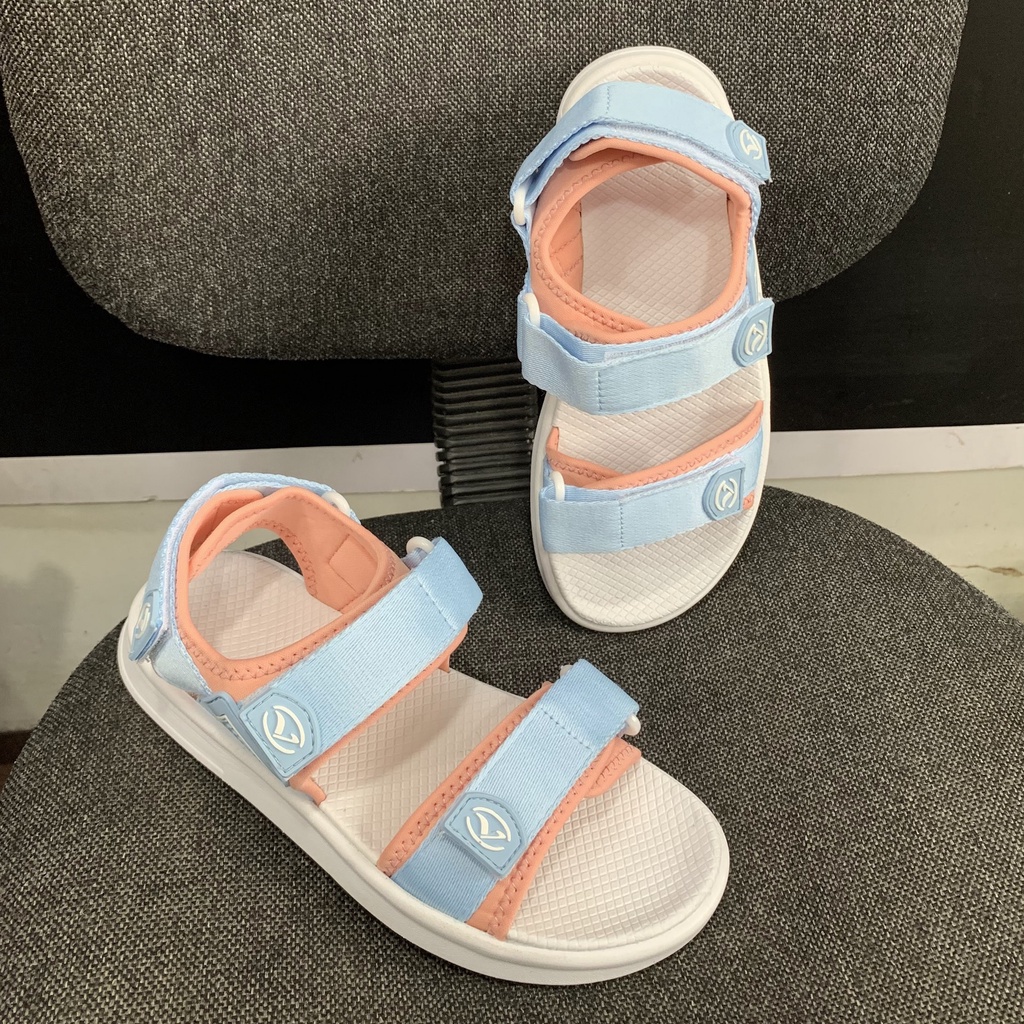 Giày Sandal Nữ Hiệu Rova - Xăng đan đi học RV2205P Hồng xanh dương