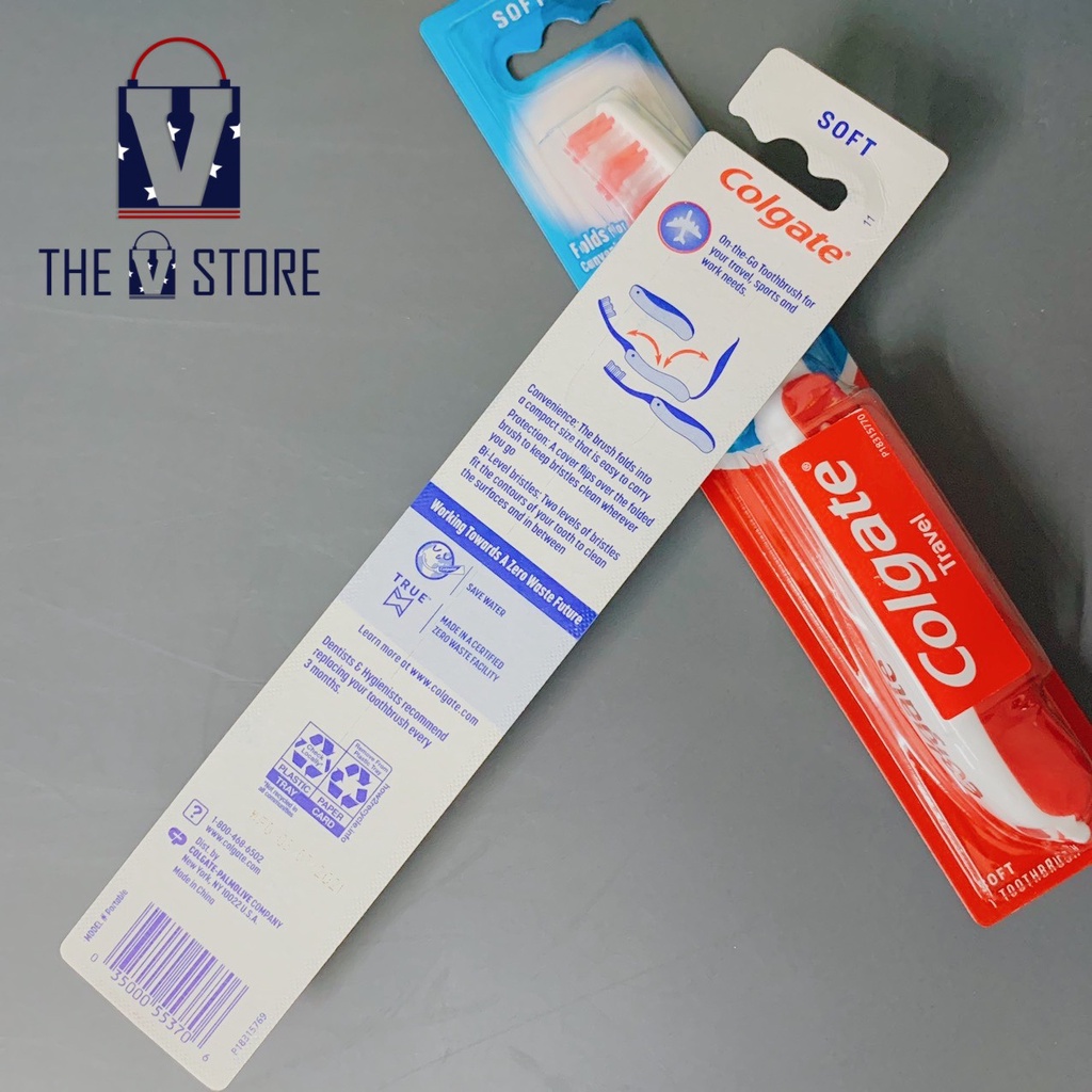 [HÀNG MỸ] BÀN CHẢI ĐÁNH RĂNG GẬP COLGATE, DU LỊCH TIỆN LỢI