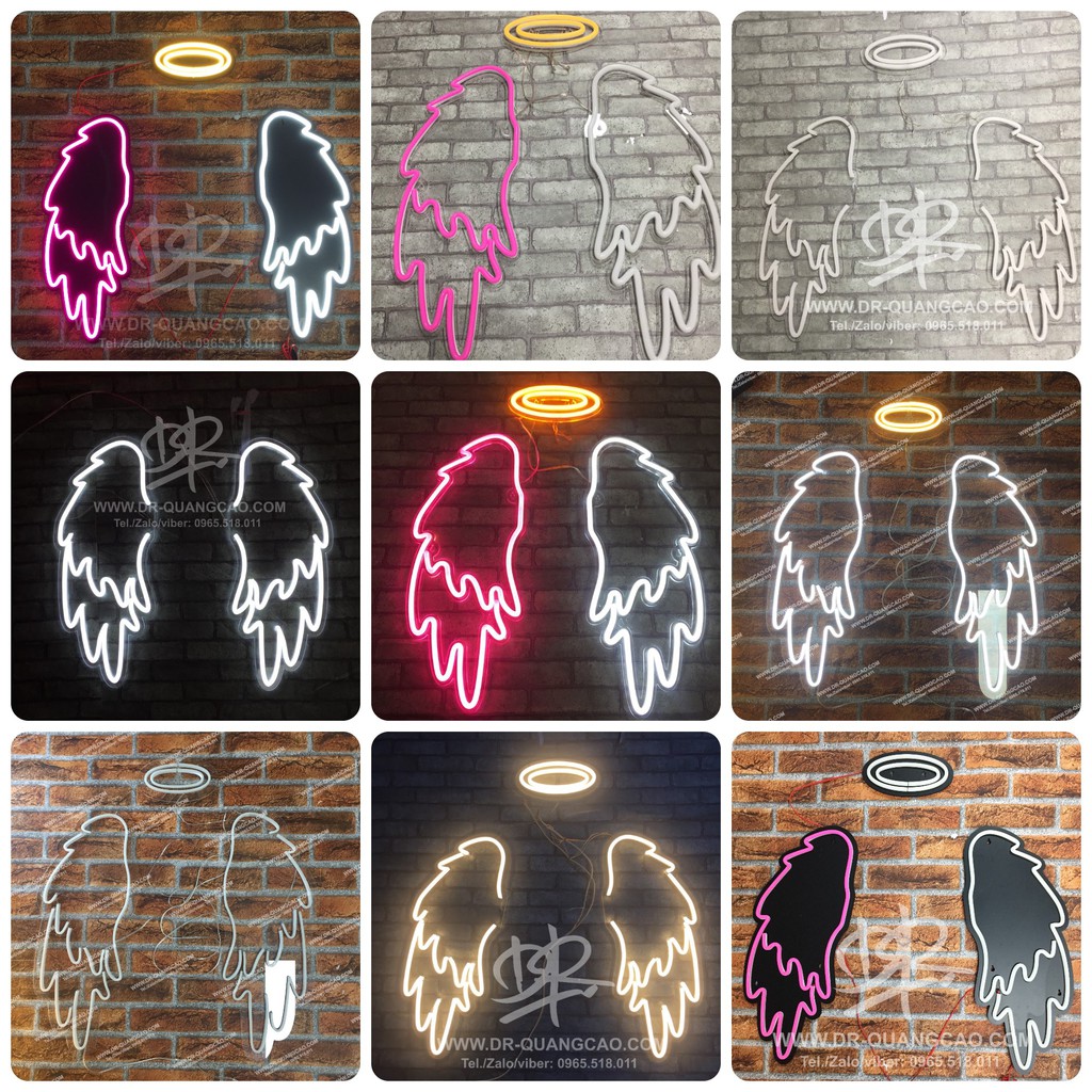 Đèn led neon đôi cánh