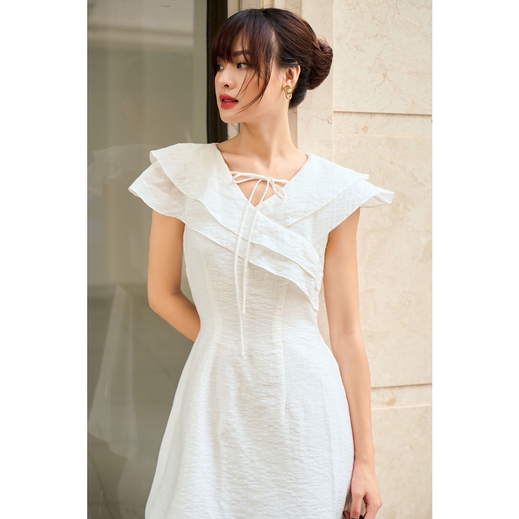 OLV - Đầm Elysia Ruffle White Dress