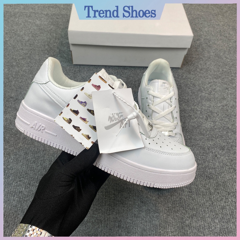 Giày Nike Air Force 1 Full Trắng, Nike af1 Quốc Dân Đế Cao 3cm