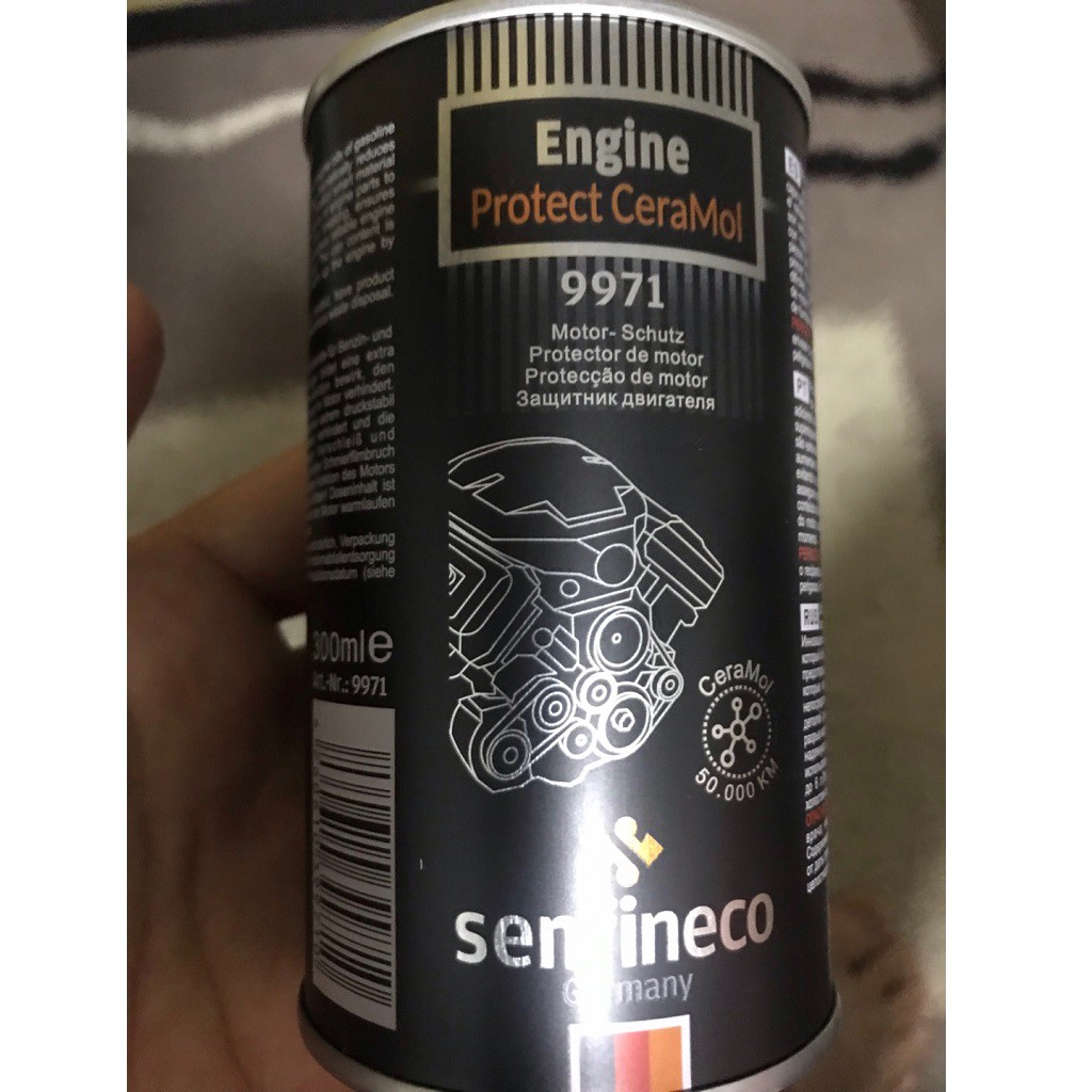 Phụ Gia Nhớt Ceramic Cao Cấp Senfineco 9971 Engine Protector CeraMol (300ML/ Lon) Tăng khả năng chống mài mòn tối ưu .