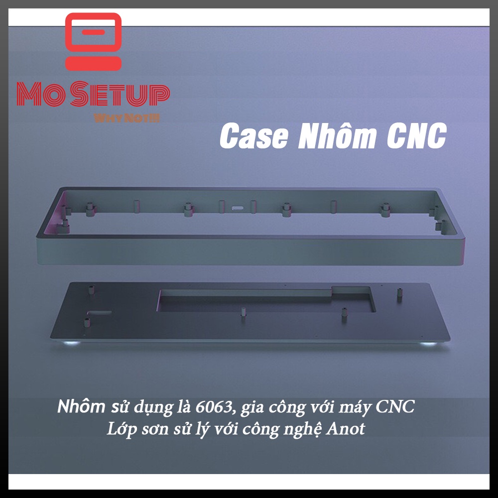 AC064 - KIT bàn phím cơ Nhôm CNC - Ajazz AC064 - Hotswap và 3 chế độ kết nối