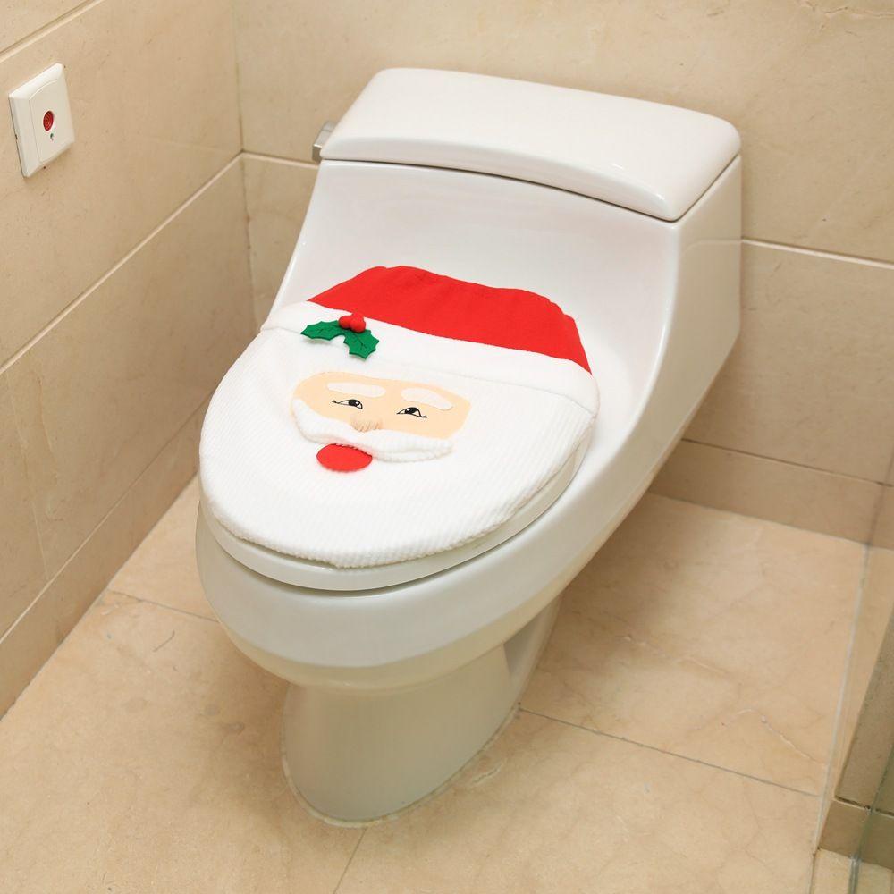 Tấm Bọc Nắp Bồn Cầu Trang Trí Giáng Sinh Thời Trang