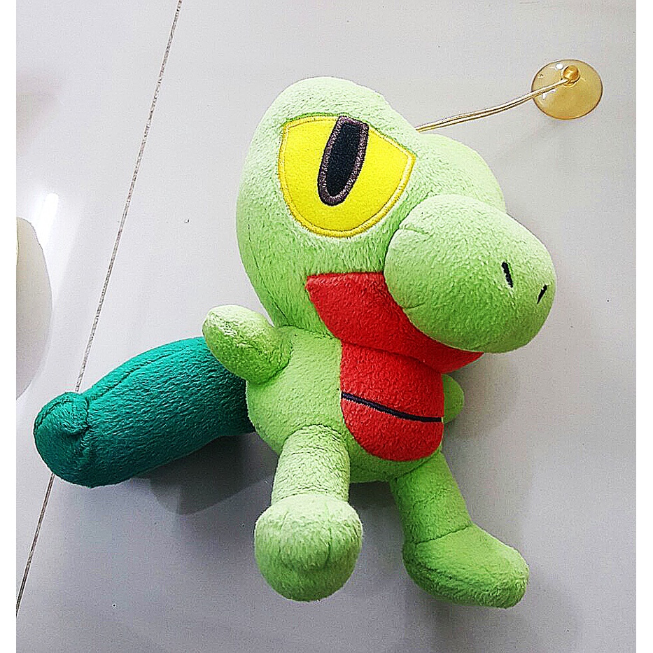 Gấu Bông Pokemon Tắc Kè Xanh Treecko Lông Xù Có Móc Hít (20Cm)