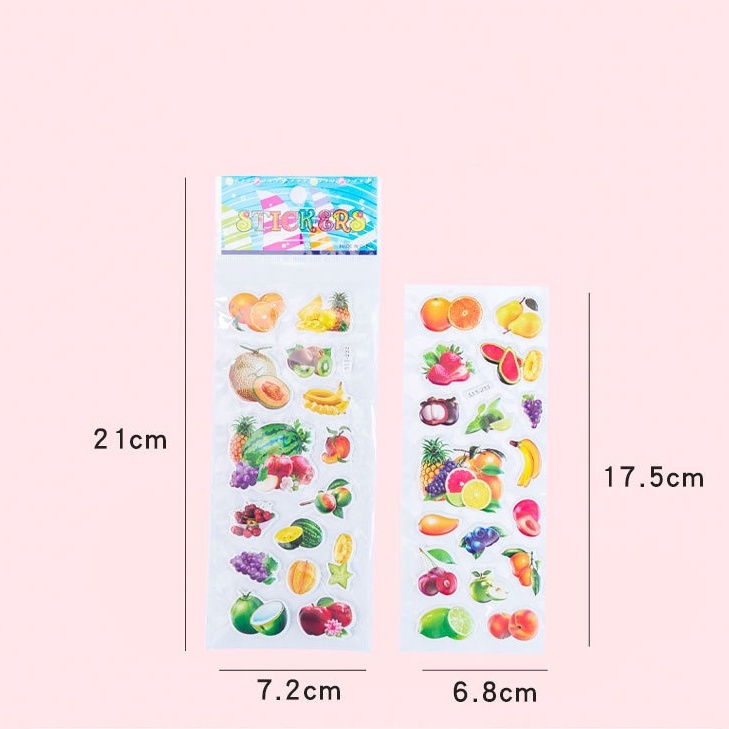 🍉Sticker 3D nổi trang trí sổ sách, bình nước, điện thoại chống thấm nước 20gr DUASHOP.