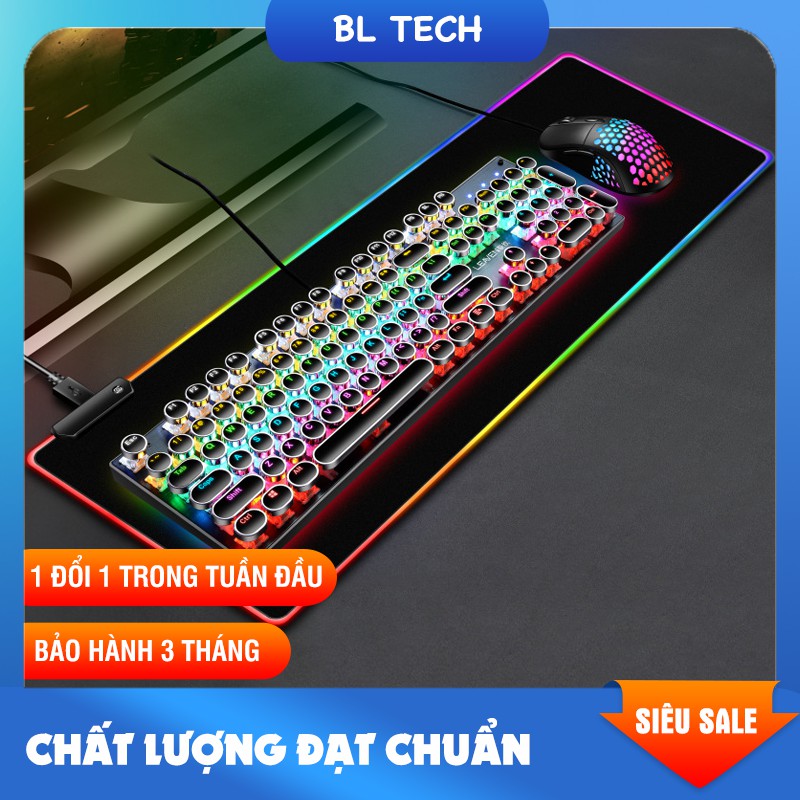 Pad lót chuột bàn phím có đèn LED RGB cỡ lớn 80*30cm chống nước chống trơn hiệu quả