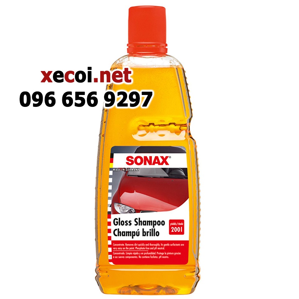 (giá tốt) Nước rửa xe đậm đặc bóng loáng Sonax Gloss Shampoo (1000ml)