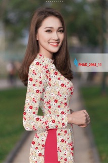 Vải áo dài hoa nhí