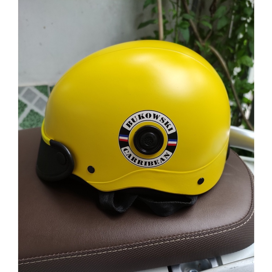 Nón bảo hiểm tem tròn nhiều hình mới lạ