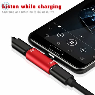 Đầu Chia Cổng Sạc Và Tai Nghe Usb Type-C