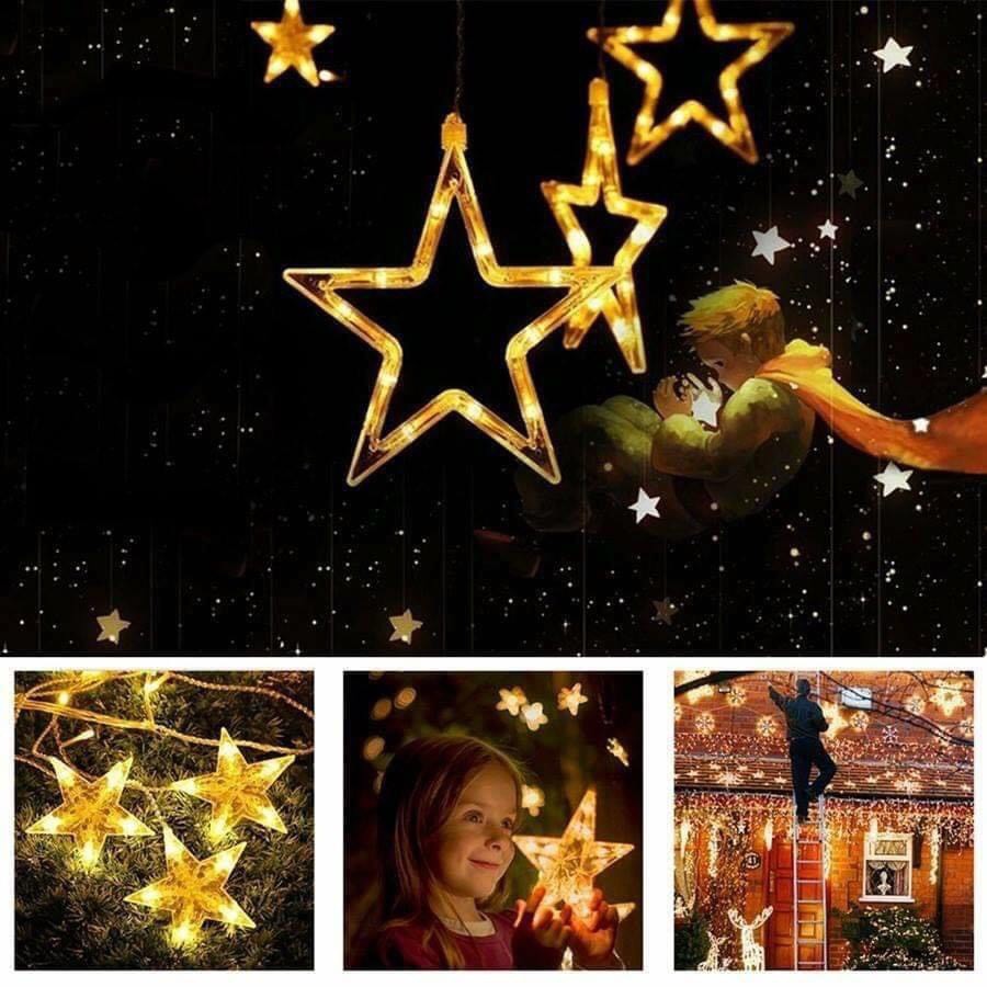 Đèn nháy hình sao 12 ngôi sao trang trí hình ngôi sao decor nhà cửa phòng ngủ đèn nháy trang trí hình ngôi sao