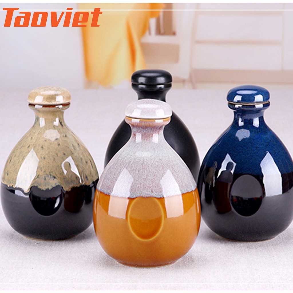 Bình gốm đựng rượu 500ml nậm rượu thủ công đẹp trang trí trên bàn quà tặng ý nghĩa