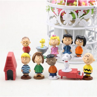 Bộ 12 Mô Hình Nhân Vật Trong Phim Snoopy