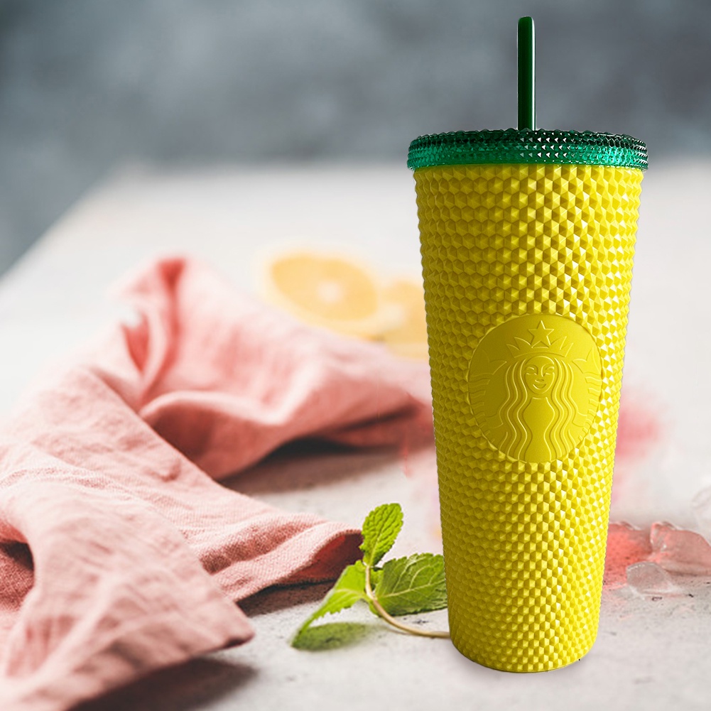 Vận chuyển nhanh chóng Starbucks Diamond Cup Bright Durian Cup Series Starbucks Tumbler Cold Cup 473ml / 710ml Nhiều màu