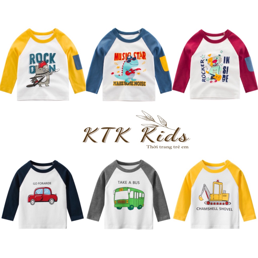 Áo thun dài tay Kotokids áo dài tay cho bé in hình ngộ nghĩnh chất cotton