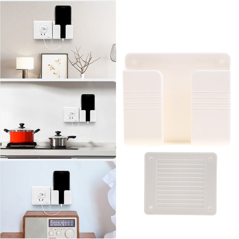 Kệ đựng điều khiển từ xa/ điện thoại gắn tường đa năng tiện dụng tùy chọn màu sắc