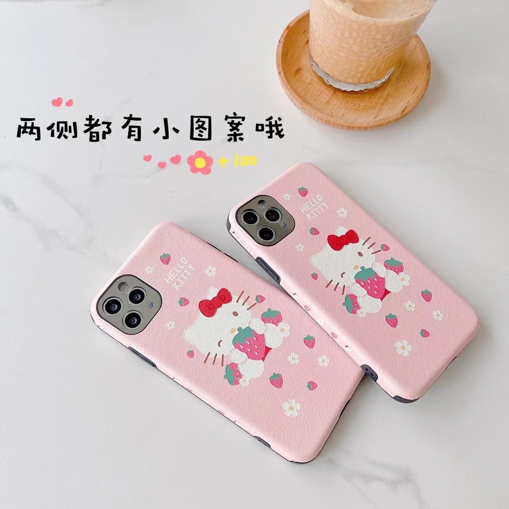 Ốp điện thoại chất liệu TPU mềm họa tiết mèo trắng hay hồng dễ thương cho iPhone 7 7plus 8 8Plus SE2 11 11PRO 11PROMAX