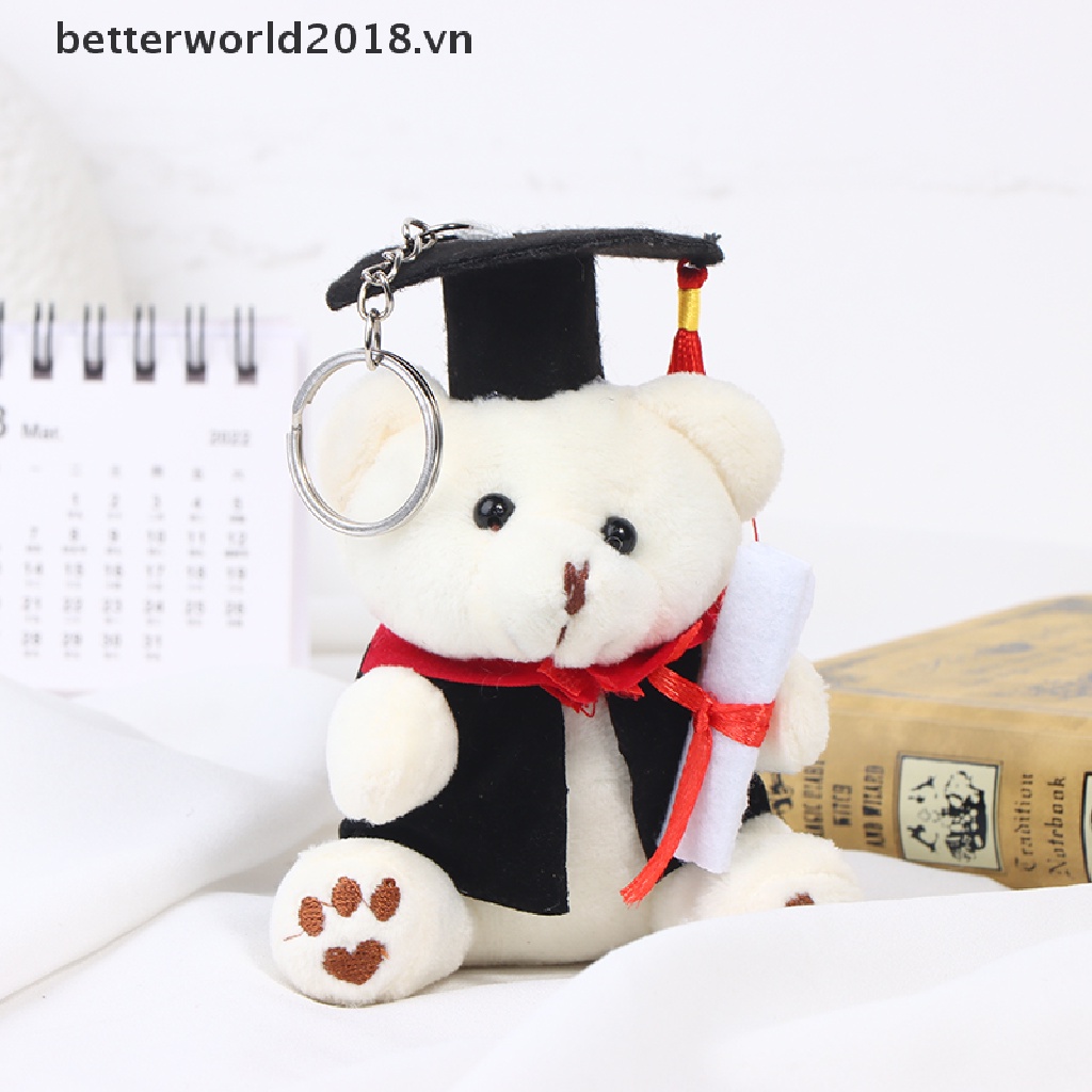 Móc Khóa Hình Gấu Bông Mừng Tốt Nghiệp Mini 10cm 2018