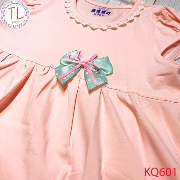 Thời trang trẻ em - Đầm babydoll đính nơ xinh xắn - Quần áo bé trai - Bộ bé trai - Quần áo bé gái - Bộ bé gái