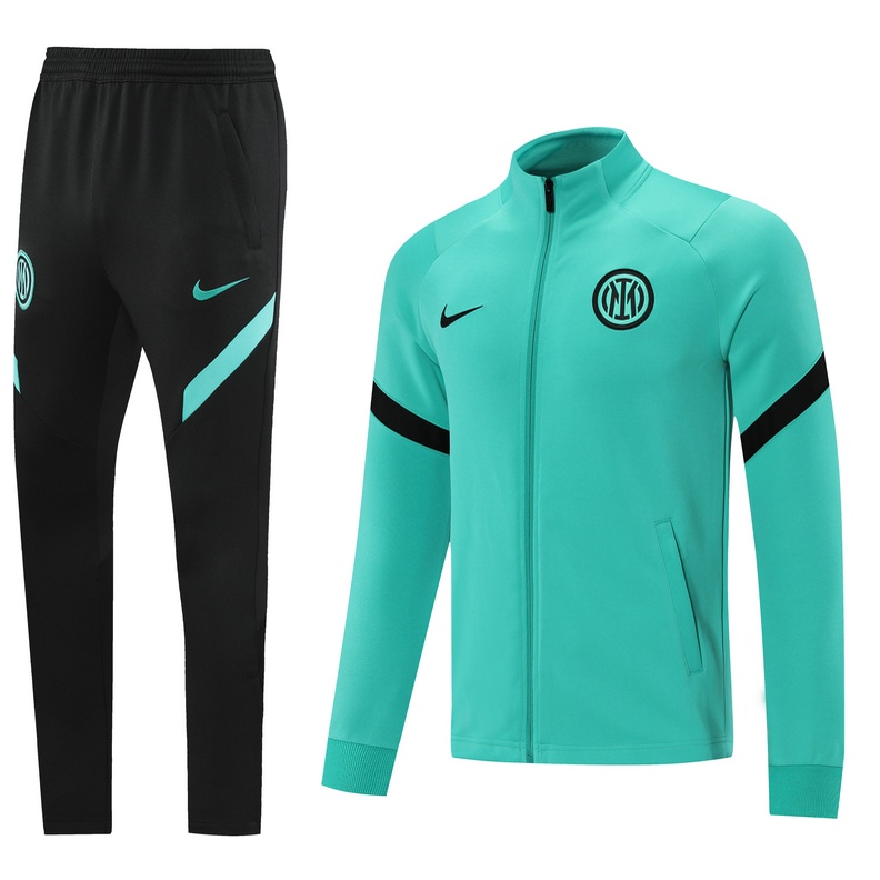 Áo Khoác Bóng Đá Dài Tay Có Khóa Kéo Màu Xanh Lá Đội Inter Milan 2021-22 Size S-XXL LMuW Dành Cho Nam