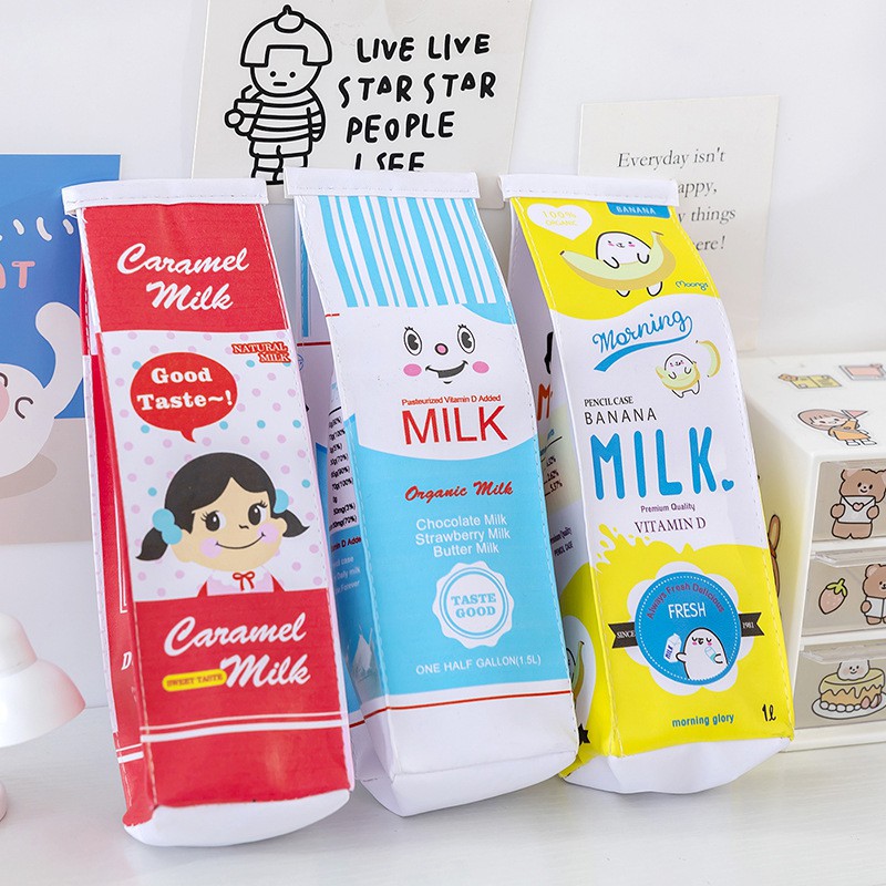 Z0327 Hộp Bút Sữa Milk Bé Con 2 Màu Bukao