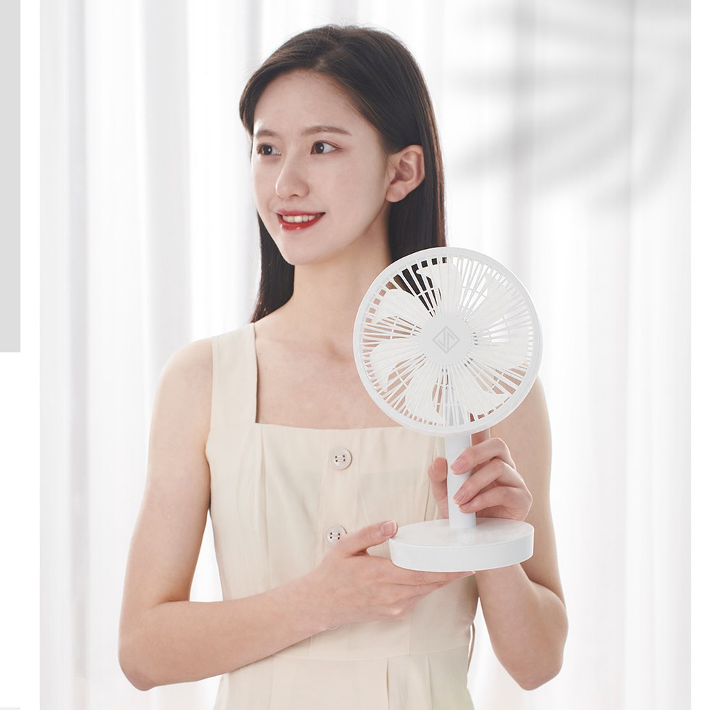 Quạt tích điện để 7 cánh để bàn Xiaomi JIPIN dung lượng 4000 mah thời gian dùng tới 12H | BigBuy360 - bigbuy360.vn