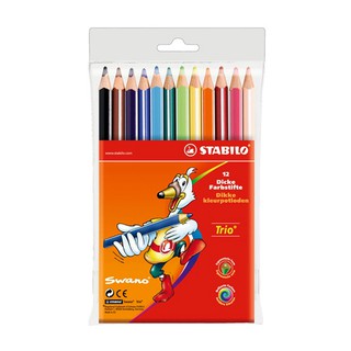 Bút Chì Màu STABILO Trio Thick CL203 (12 Màu)