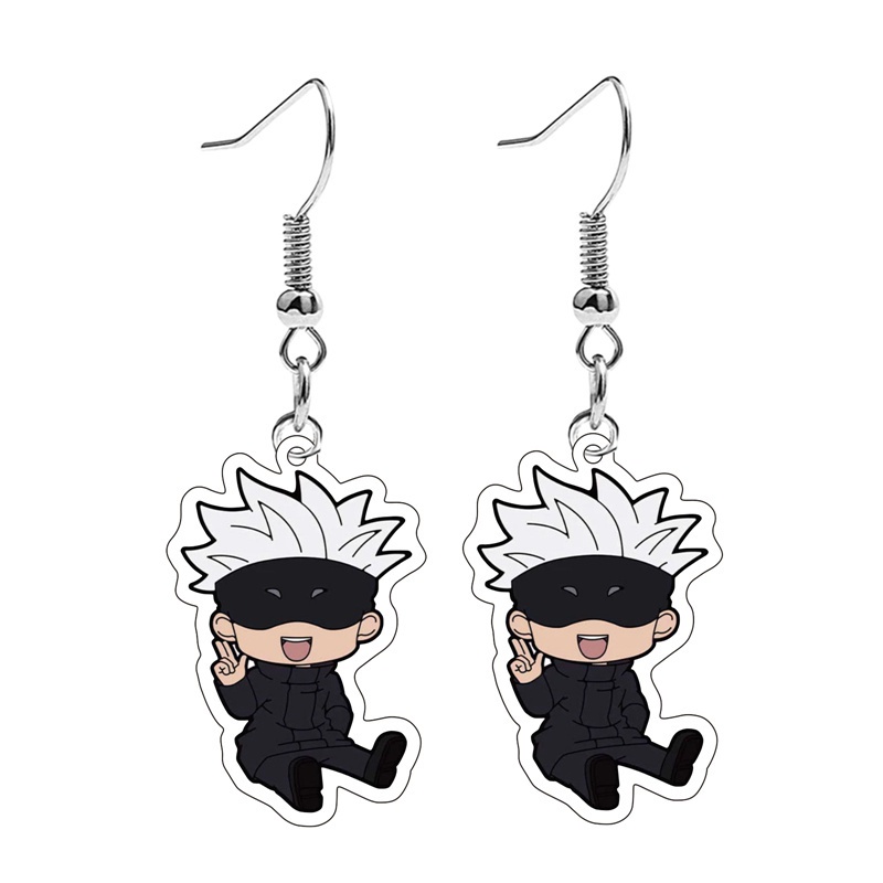 Khuyên tai họa tiết nhân vật Jujutsu Kaisen tùy chọn xinh xắn