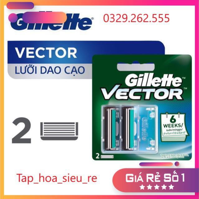 (Rẻ Vô địch) (Chính hãng)Bộ cán dao và lưỡi dao cạo râu Gillette Vector