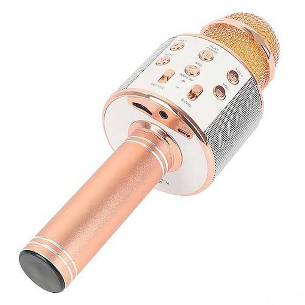 Mic bluetooth hát karaoke ws-858 kèm loa âm thanh chuẩn