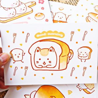 (Hình thật) Postcard Bread Bear siu cute