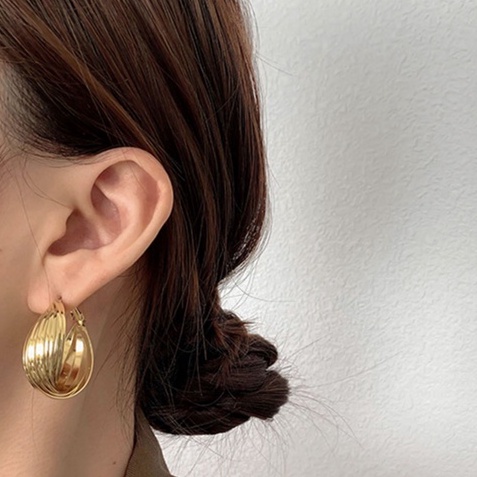 Khuyên Tai Đính Ngọc Trai Phong Cách Hàn Quốc Cổ Điển Dành Cho Nữ