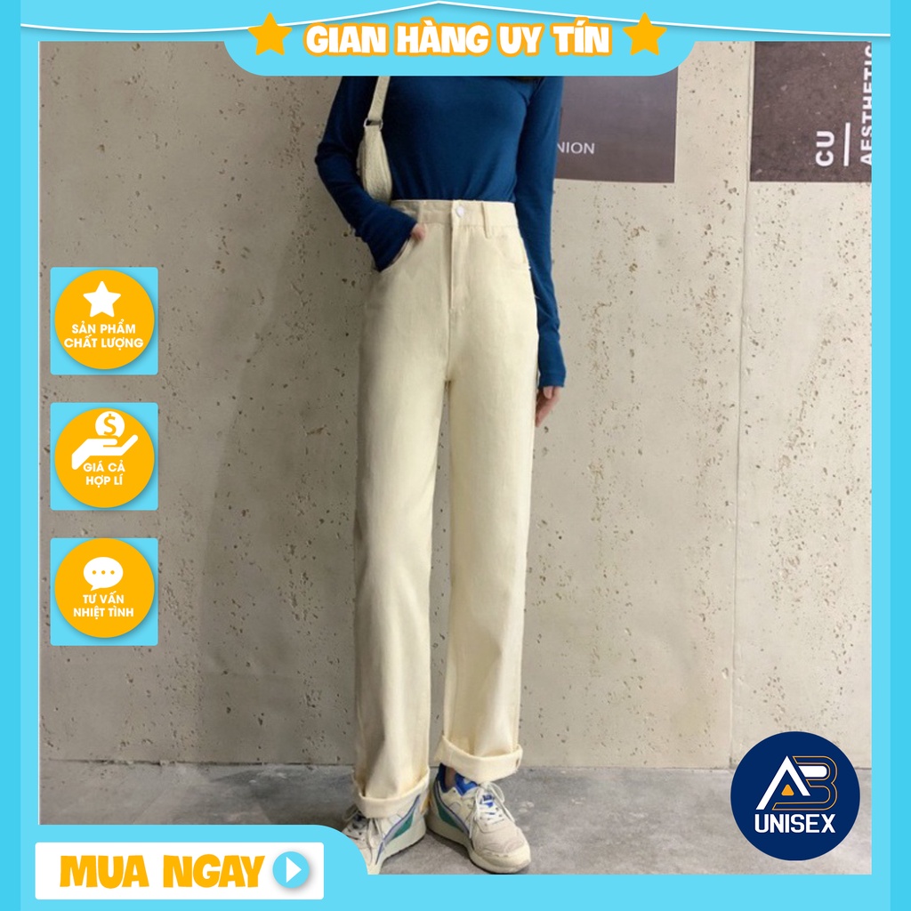 👕👖 [ TOP SALE ]  Quần kaki ống rộng eo cao phong cách Hàn Quốc trẻ trung ⚡ | BigBuy360 - bigbuy360.vn