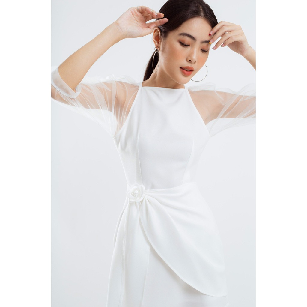 ĐẦM VẮT TÀ TAY LỬNG PHỐI LƯỚI - D1231 | BigBuy360 - bigbuy360.vn