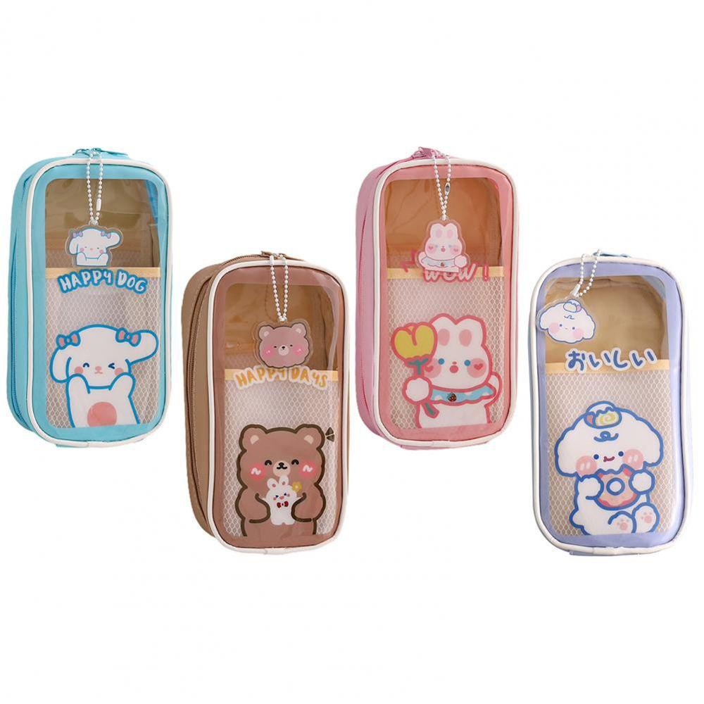 Túi Đựng Bút Đa Năng Có Khóa Kéo In Họa Tiết Hoạt Hình Xinh Xắn