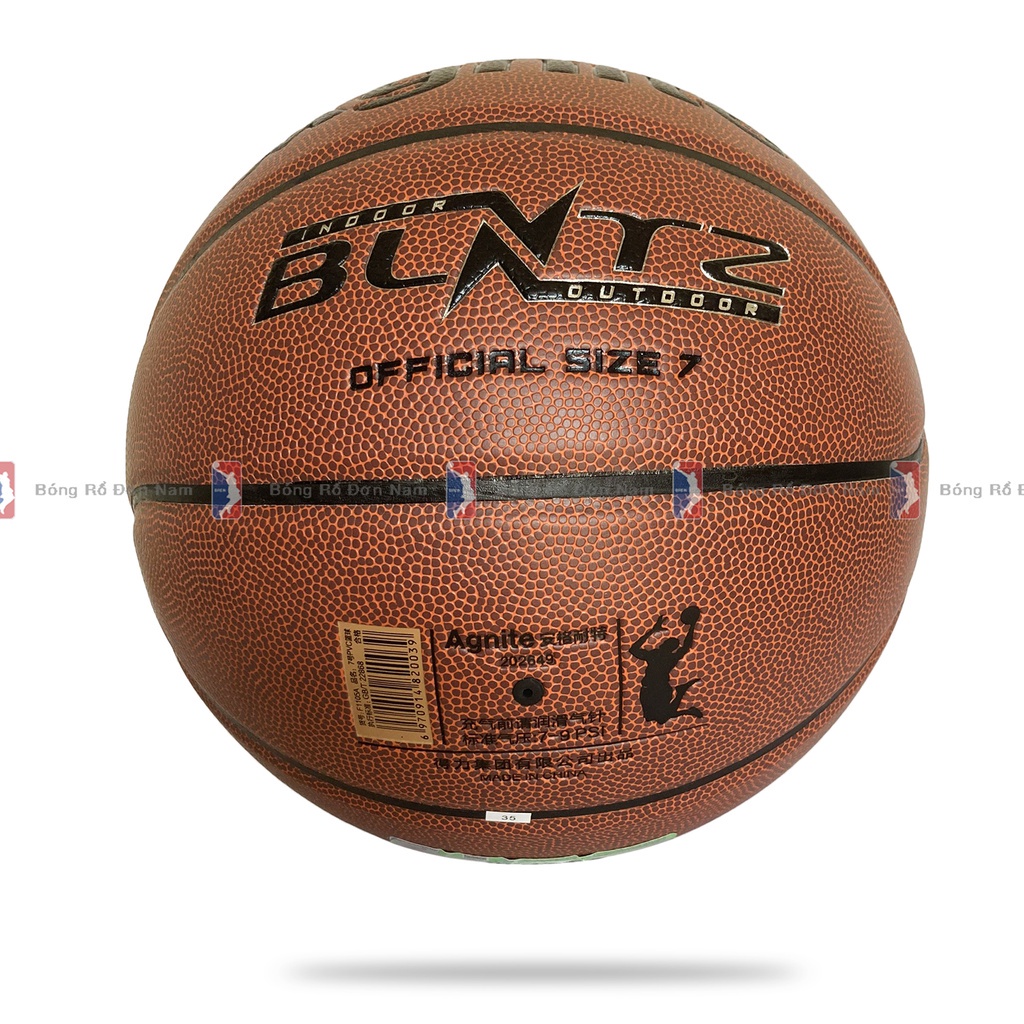 (Chính hãng 100%) Quả bóng rổ da Agnite - Bóng rổ size 7 - Bóng cày outdoor cực tốt + Tặng kim bơm, túi rút